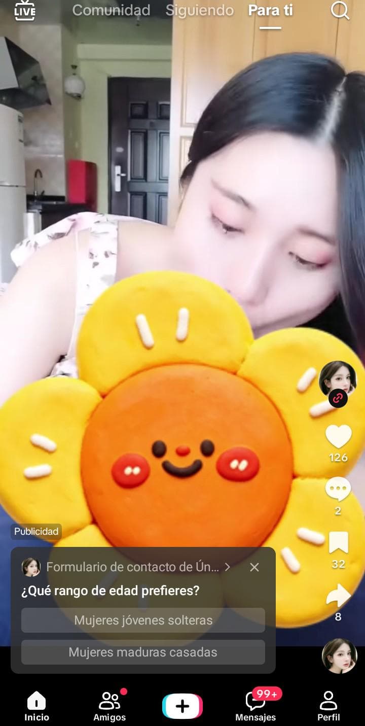 Anuncio de Tiktok en mi feed (no está editado)