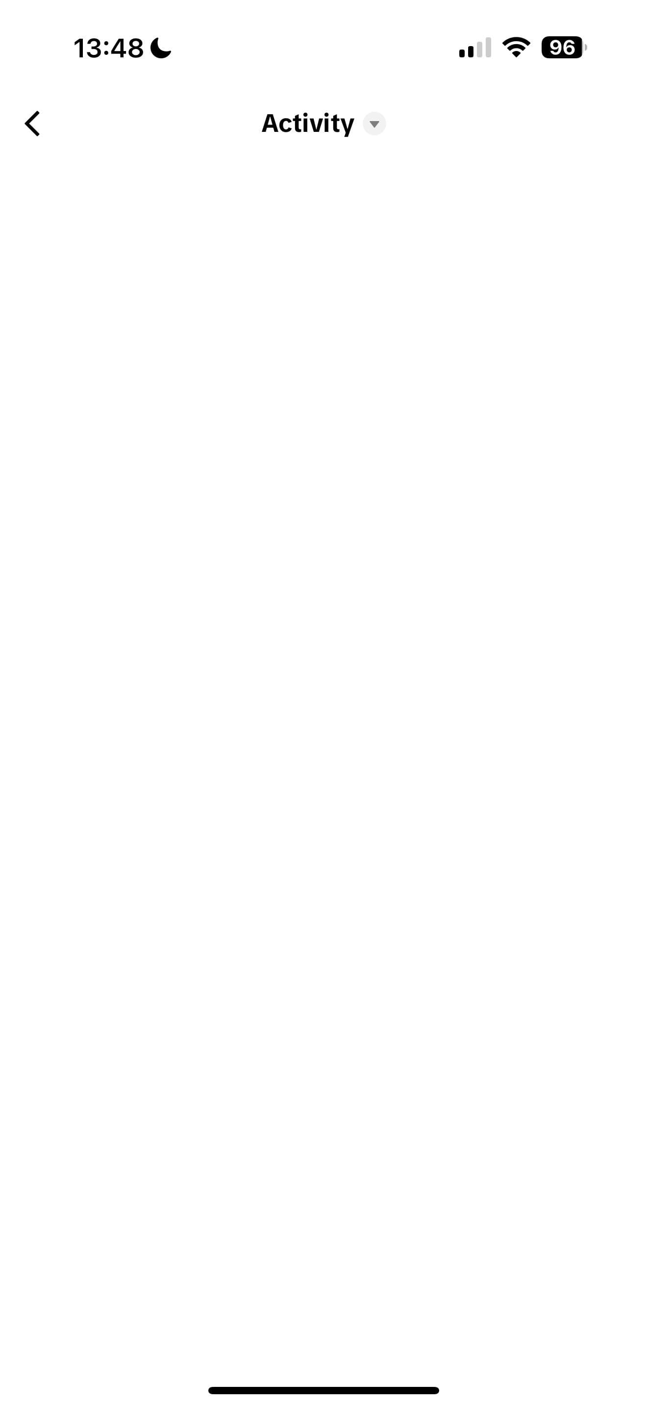 TikTok notifications activity not showing anything but a white screen. It’s been 2 days now. How do I fix it?