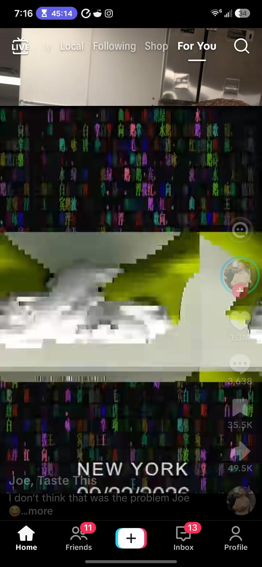Strange tiktok glitch