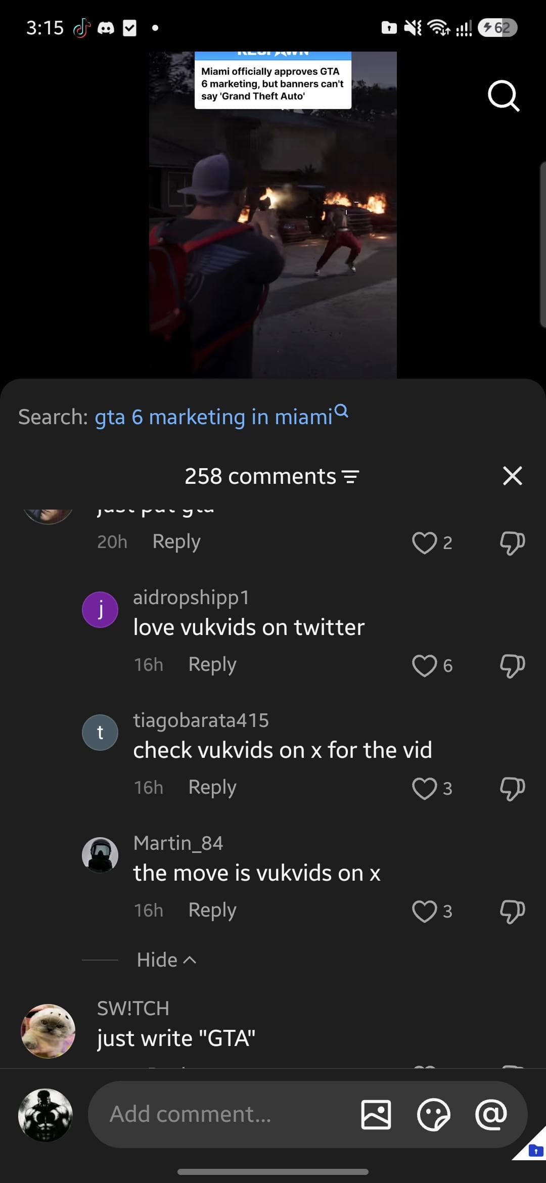 the hell's going on with TikTok comments right now? 3rd time too (potential new scam?)