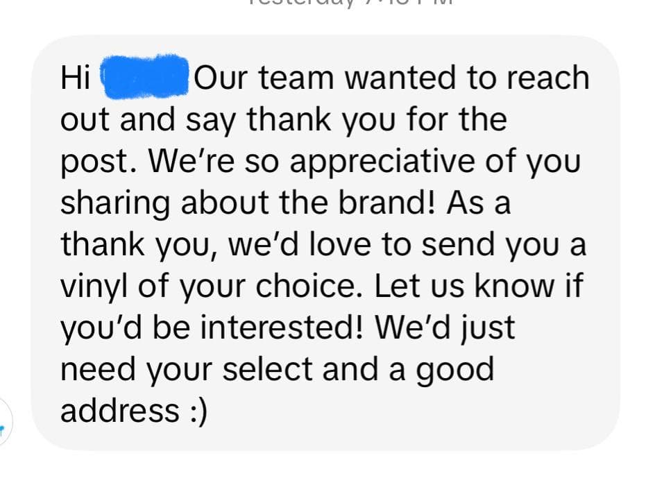 I got my first free thing from a company, v excited about it!!
