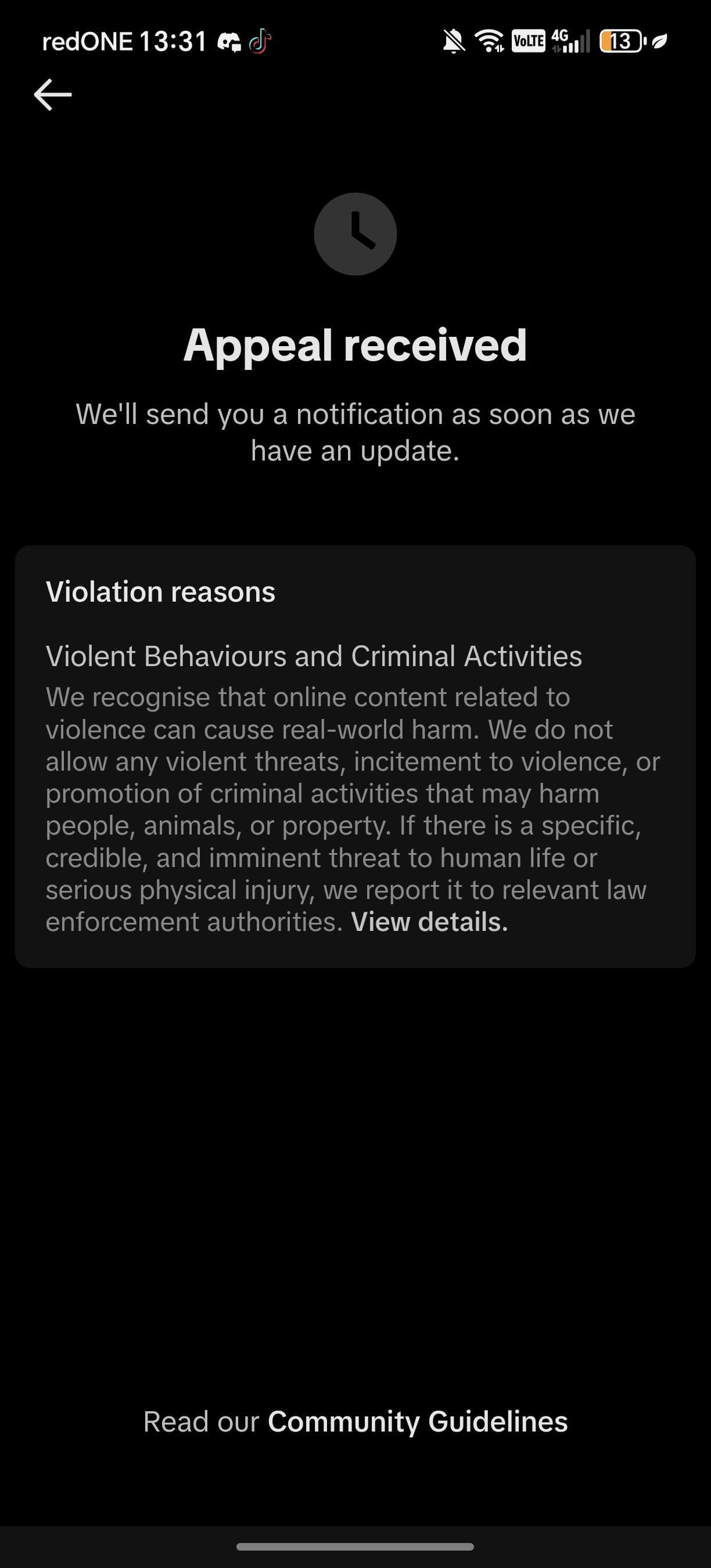 Can I ask what the hell did I violate and how to see what I violated 😭