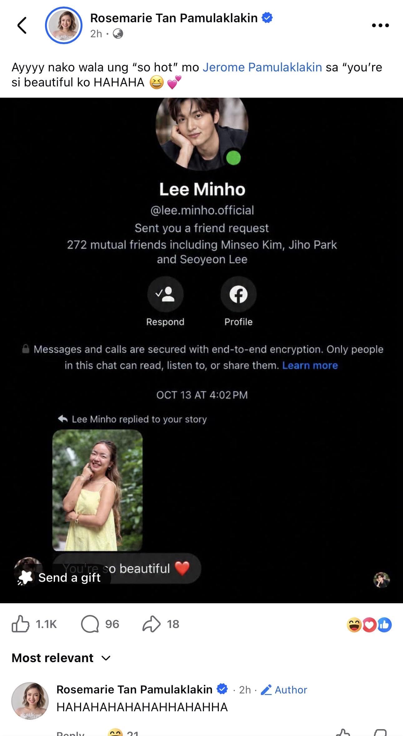 Filipina Tiktoker is using LEE MINHO for PR stunts