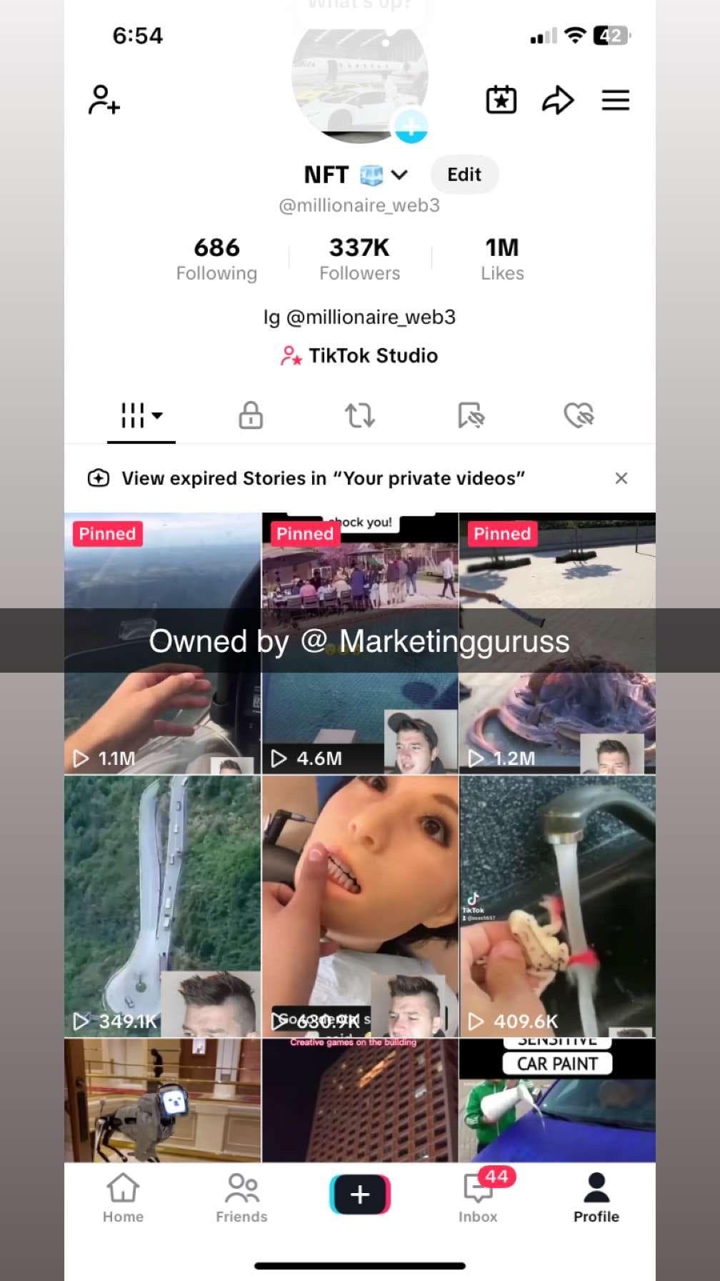 Selling this viral 337k TikTok page $300 . Located in North America