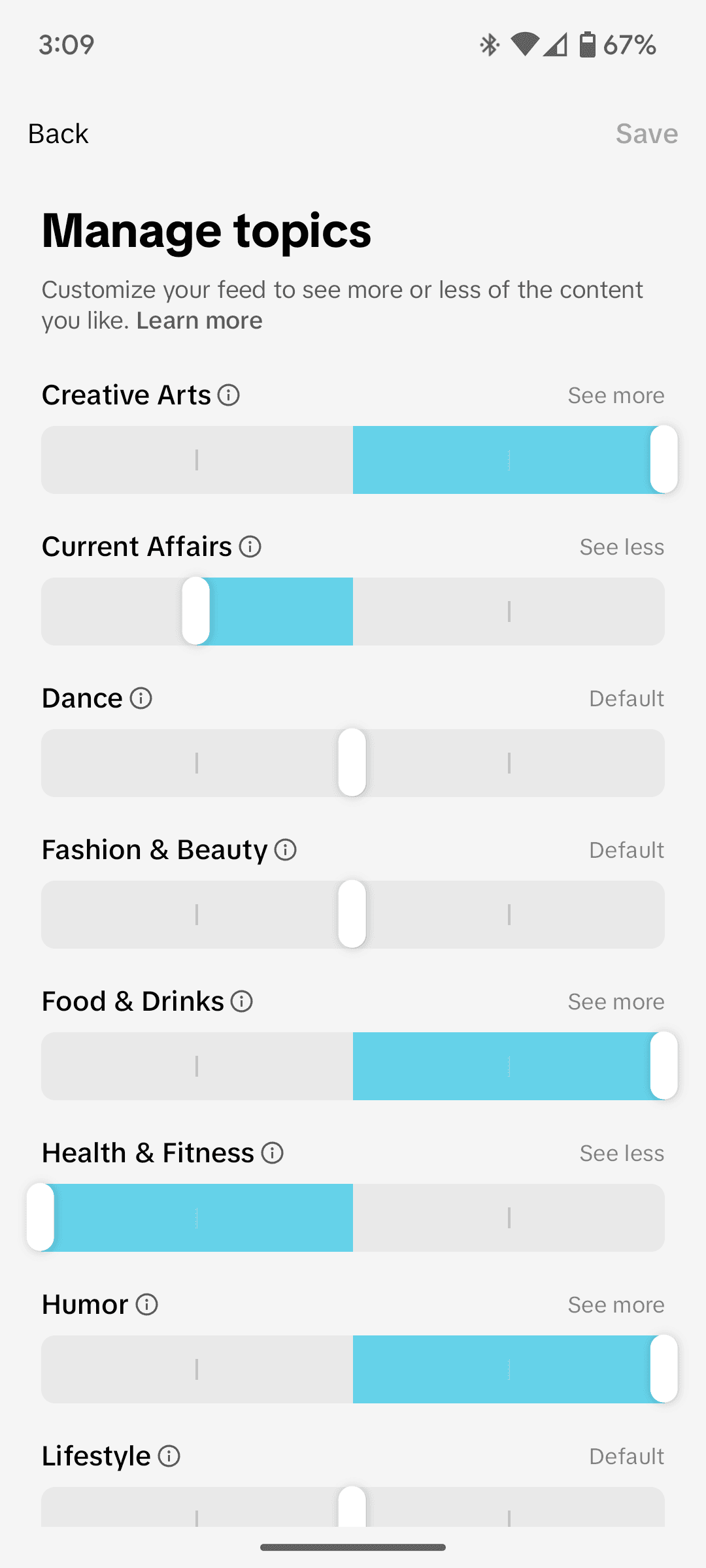 So is this new? Manage Topics