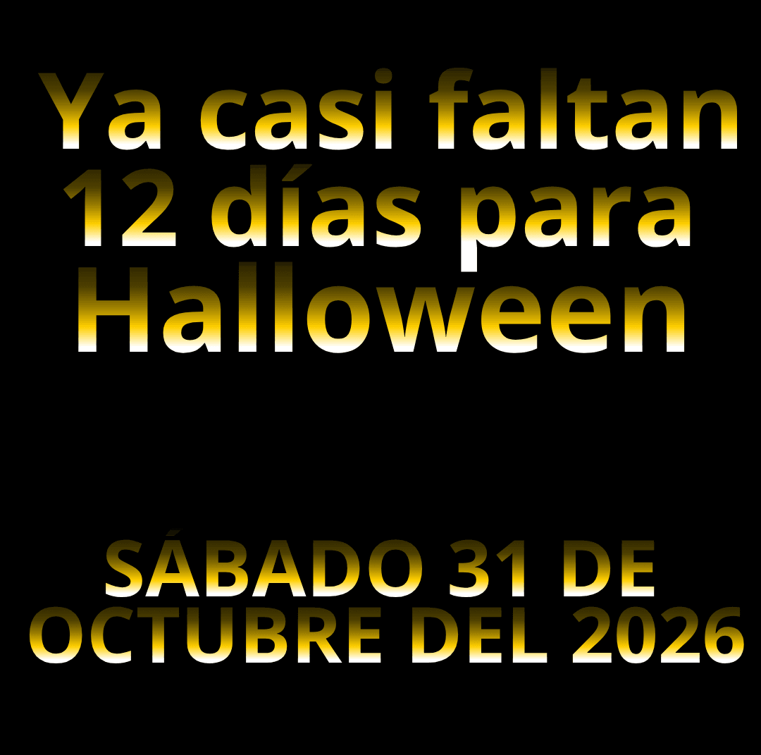 Ya casi faltan 12 días más para Halloween.
