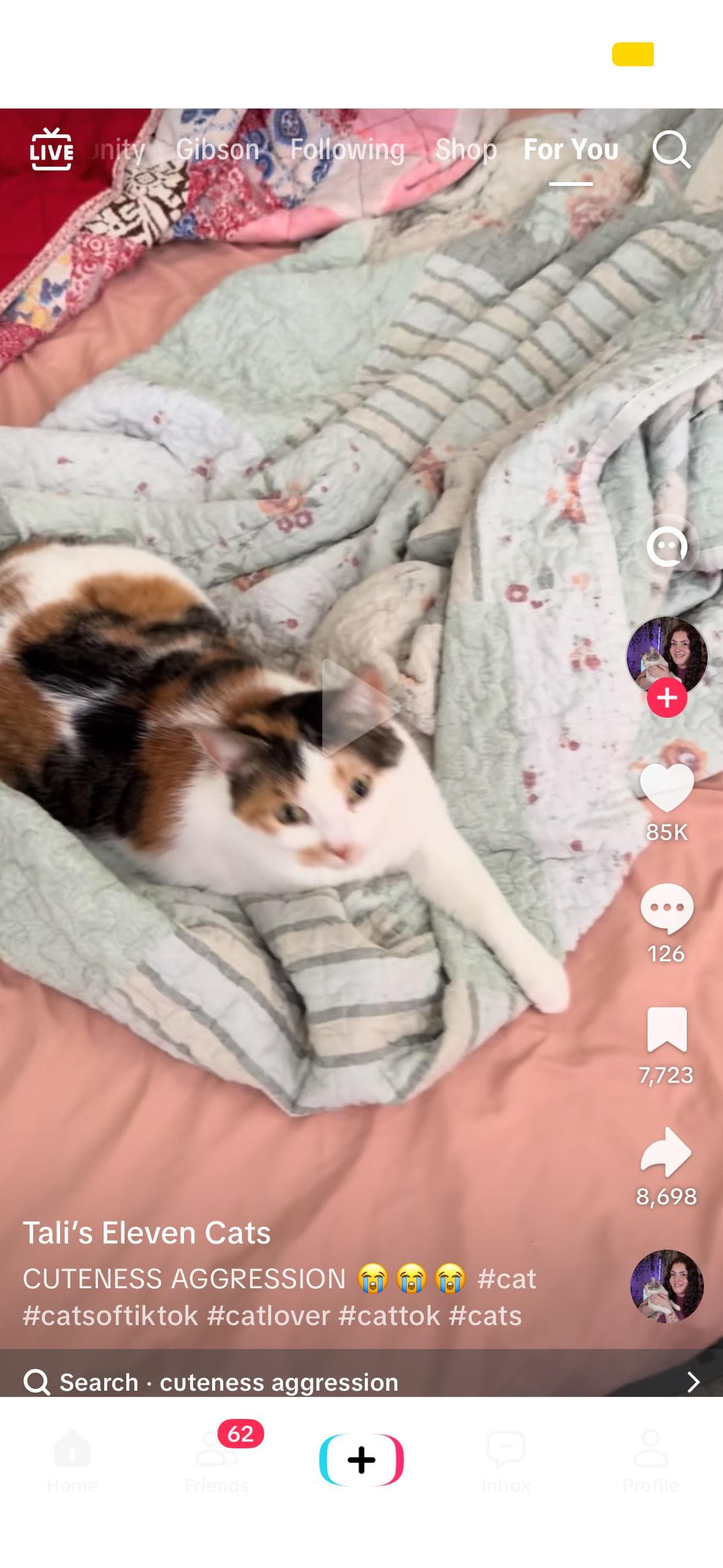 Anyone else’s TikTok doing this too? The top and bottom of the Fyp page appearance has changed to white
