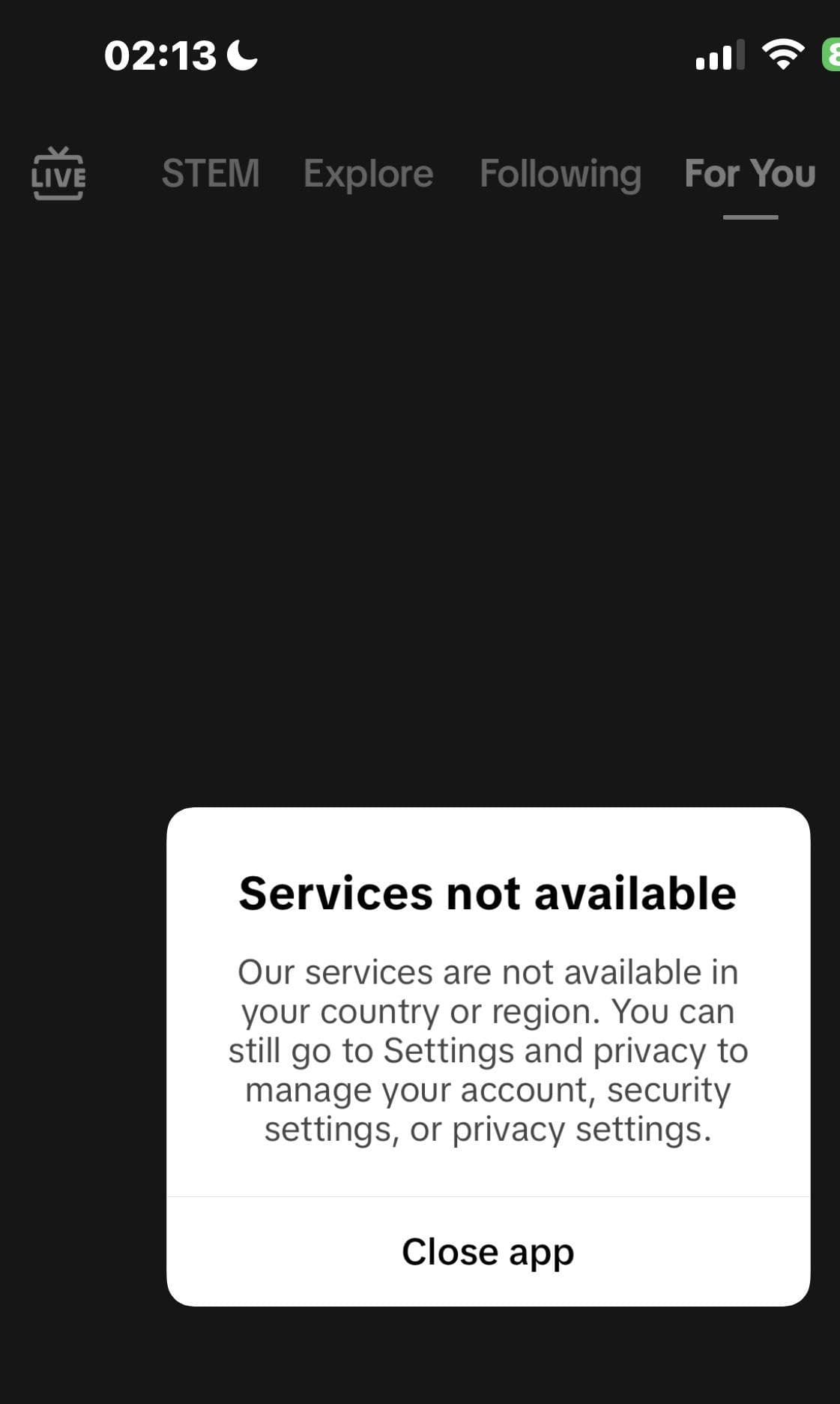 Is TikTok banned again?