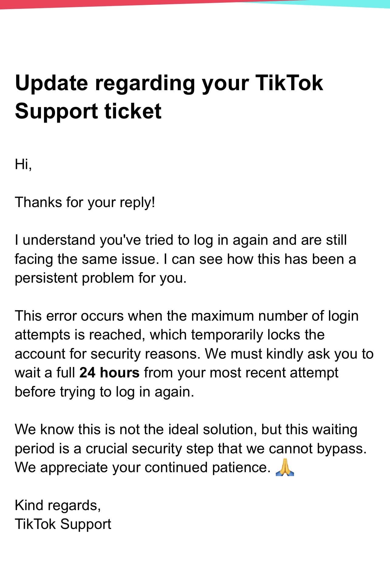 They’ve acknowledged it’s a continued issue, and I am following their instruction, I think I’m not going to get my account back! Has anyone had this happen?