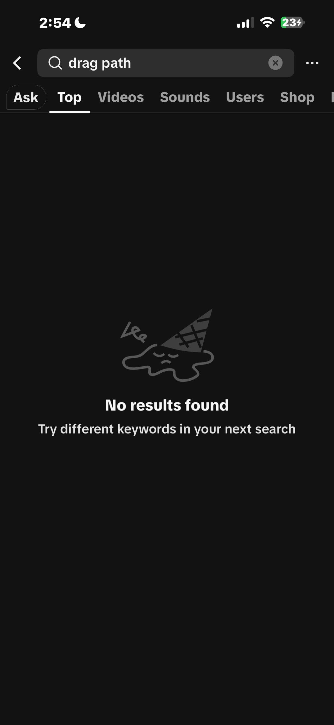 searching in tik tok sucks