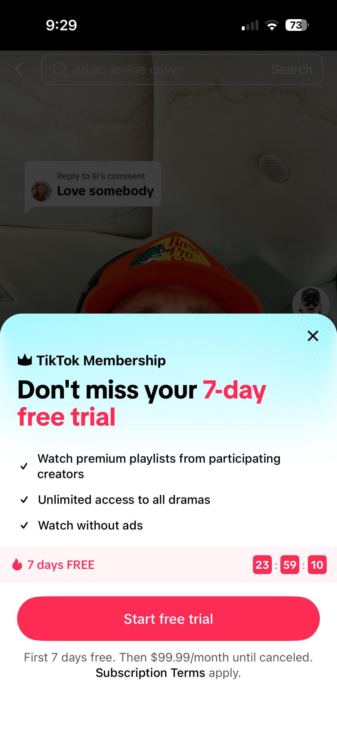 Tiktok premium at $100 per month???
